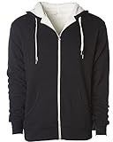 Global Blank Heavyweight Sherpa Lined Zip Up Fleece Hoodie Jacket Men and Women