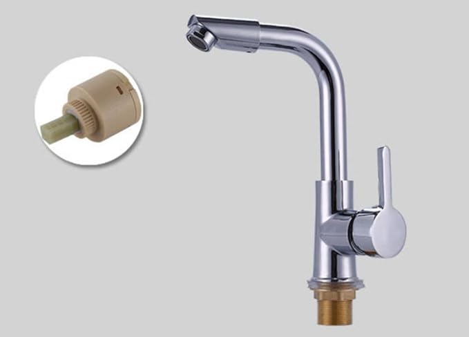 Badinstallation Küchen-vertikaler Hahn-heißes und kaltes Wasser