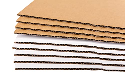 4x4x4 Inch Shipping Boxes - 25 Pack White Corrugated Mailers With Thank You Stickers