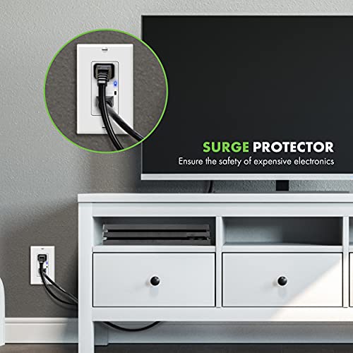 TOPGREENER Surge Protector Receptacle with Grounding Indicator, Child