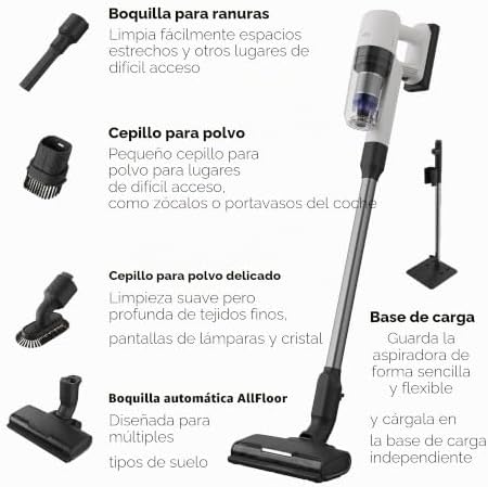 Aspirador Sem Fios 7000 AP72UB21AM, 2 em 1 Vassoura e Mão, até 50 minutos de autonomia, Escova LED AllFloor Car Brush, Filtragem HEPA de 6 etapas, depósito de 0,3 L