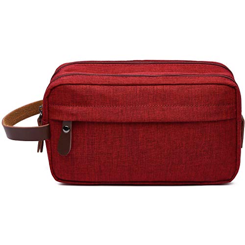 Men's Toiletry Bag Travel Dopp Kit Bathroom Shaving Organizer for Toiletries (red)