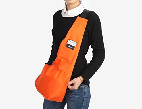 Sepnine 190D Nylon Waterproof Pet Carrier Shoulder Bag With Extra Pocket for Cat Dog And Small Animals Orange (S)