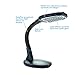 Verilux Original Natural Spectrum Desk Lamp, Adjustable EasyFlex Gooseneck, Hi/Low Switch, Optix Glare-Control Diffuser, Graphite