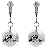 Aloha Earrings Non Pierced Silver Tone Clip On Disco Cowboy Dangling Earrings