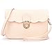 Ammazona Women's Leather Shoulder Bag Clutch Handbag Tote Purse Hobo Messenger ( Beige)
