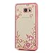 Galaxy Note 5 Case,Samsung Galaxy Note 5 Case - Shock-absorption Electroplating Transparent Soft TPU Ultra-thin Slim Fit with Bling Sparkling Shiny Diamonds Anti-scratch Cover by Badalink - Pink