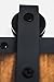 USA Made 6 ft Sliding Wood Barn Door Hardware Kit Artisan Hardware Classic Barndoor System with 6ft Track (Black