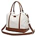 Ulgoo Travel Tote Bag Carry On Shoulder Bag Overnight Duffel in Trolley Handle (Beige)