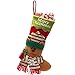 CHFUN Christmas Stockings,20'' Set of 3 Classic Plush 3D Santa Snowman Reindeer Large Xmas Stocking Kits Party Decoration