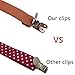 Yienws Y-Sharp Pants Suspenders Boys, Brown 3 Clasp Strap, Brown, Size One Size