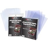 BCW 6x9 Topload Holder and 6x9 Photo Sleeves Combo Pack | Sheet Protectors Compatible with Postcards, Prints, and Documents | Acid-Free, PVC-Free, Archival Quality