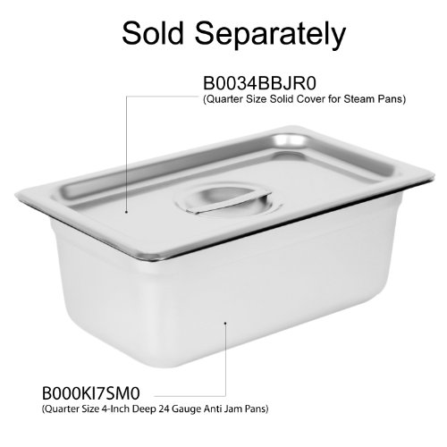 Excellante Quarter Size 4-Inch Deep 24 Gauge Anti Jam Pans