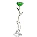24K Green Rose for Her, Eternal Love Real Gold Plated Rose Flower, Best Present for Wife/Mom/Girlfriend Anniversary, Wedding, Birthday, Graduation (Green)