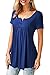 Plus Size Women Blouses and Tops Fashion Summer Shirts Short Sleeve 2018 Navy Blue XL