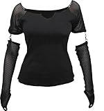 Spiral - Womens - GOTHIC ROCK - Mesh Glove Long Sleeve Top