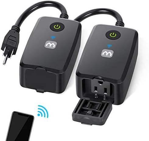 iMagic 15A Smart Plug, Outdoor Wi-Fi Outlet Works with Alexa, Google Home for Voice Control, Remote Control with Smartphone, 15A Max for More Appliances, Timer, No Hub Required, FCC Certified(2 Pack)