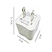 Wall Charger, eBerry 2-port Dual USB Wall Charger Made for iPhone 6s Plus 6s 5s 5 4s 4, iPad Pro 5 4 3, Samsung Galaxy S6 Edge S5 S4 S3 Note 5 4 3 and Most Android Phones - 5V 3.1A (2-port, White)