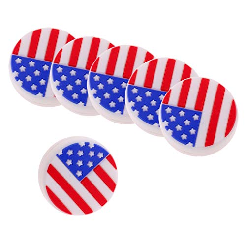 KODORIA 6pcs USA Flag Silicone Tennis Vibration Dampeners - Thumbnail 4