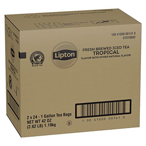 Lipton Tropical Iced Tea Bags Unsweetened Made with Tea Leaves Sourced