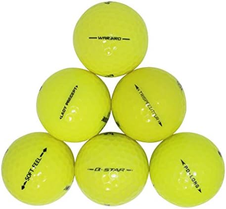 50 Premium Yellow Golf Ball Mix AAAA Near Mint Used Golf Balls (Packaging may vary)