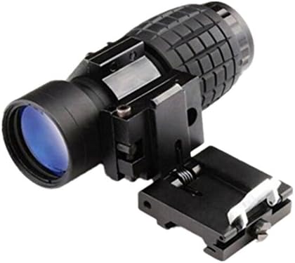 Ecosin Portable Monocular Diopter/Focus Adjustable Multi-coated Lenses 3X Magnifier Tactical Scope Sight With Flip To Side Rail Mount + Wrench