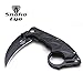 Snake Eye Tactical Everyday Carry Karambit Style Ultra Smooth One Hand Opening Folding Pocket Knife - Ideal for Recreational Work Hiking Camping (Black)