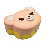 HooMore Jumbo Squishies Cute Bear Head Kawaii Cream Scented Super Slow Rising Foam Squishies Decompression Squeeze Simulation Toys 1 Piece Random