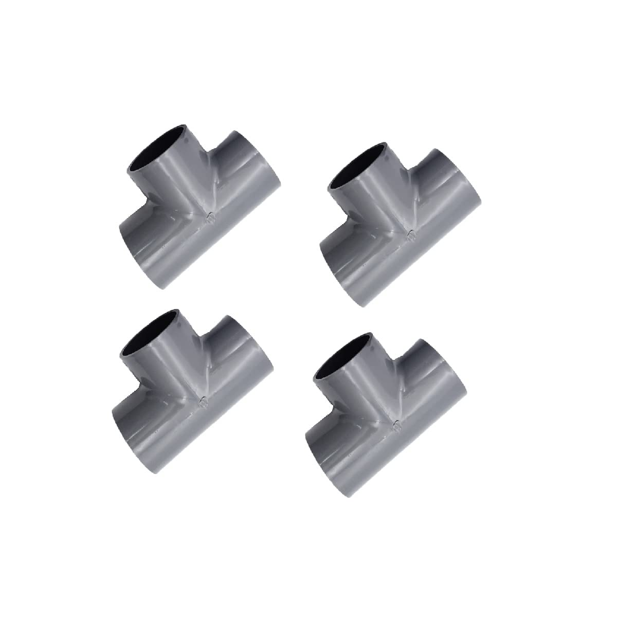 Unifizz U-PVC Fitting 3 Way Furniture Grade Pipe Elbow Connector 25x63mm T-Shaped Connector Tee Pipe Fitting Connector for furniture, shelves, pool products, Grey 1pcs