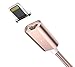 Magnetic Charging Cable, SUKAR 2 in 1 Magnetic Charger Cable Adapter for Android Micro USB and Lightning Apple iPhone 5 6 6s Plus iPad Mini Pro Galaxy S7 Edge S6 Note 5 HTC Huawei (Rose Gold)