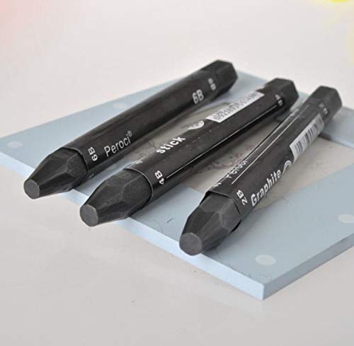 Graphite Crayons Graphite Stick Assorted Degrees Graphites Sticks Water Soluble 4B 6B 10B Sketching Crayon Art Drawing Supplies Crayon Sticks Graphites Drawing Pencils for Sketch Shading Pencils 3PCS