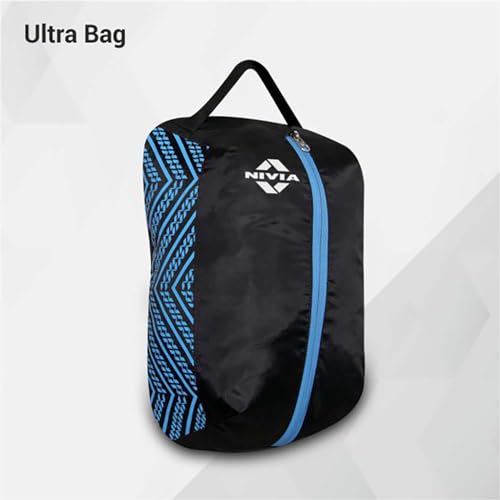 Nivia Ultra Shoe Bag, Shoe Bag for Men&Women, 100% Polyester, Highly Durable,Water Resistant,Lightweighted Fabric (Black),Capacity-10 litres 1