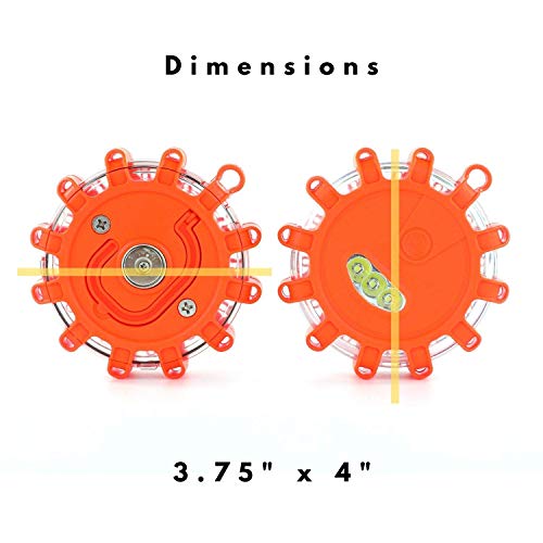 Houseables LED Road Flares, Emergency Car Kit, 6 Pk, Flare, Flashlight