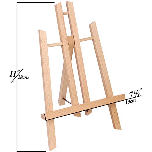 11" Tall Tabletop Easel - ATWORTH Small Wood Easel Painting Display Easel, Pack of 12