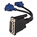 BQLZR DVI-Male DVI-I to VGA Female Monitor Video Splitter Adapter Cable for Duplicating Images,Only Divider Line Can be Used at a Time