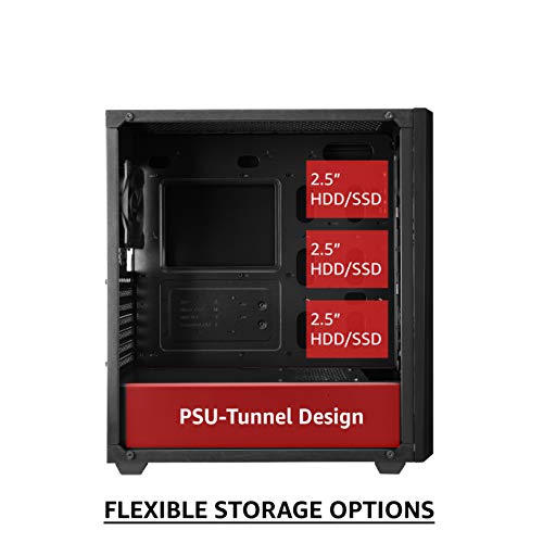Enermax Makashi MK50 Addressable RGB E-ATX Full Tower Gaming ARGB PC Case with 500W 80+ Semi Modular Power Supply Bundle-1x120mm Fan Pre Installed-Water Cooling Ready; ECA-MK50-BB-ARGB w/PSU Bundle