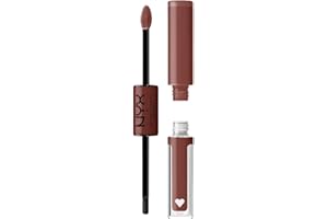 NYX PROFESSIONAL MAKEUP, Shine Loud, High shine lip color, 16HR wear, Vegan Formula - BOUNDARY PUSHER (Warm Brown)