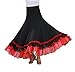 CISMRAK Ballroom Dancing waltz Dance Salsa Tango Swing Skirt For Women ,Red2,One Size