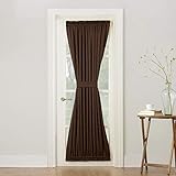 Sun Zero Barrow Energy Efficient Patio Door Curtain Panel, 54" x 72", Chocolate Brown