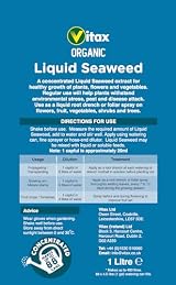 Vitax Organic Liquid Seaweed Concentrate 1L for Plants Flowers Fruit Vegetables view 2