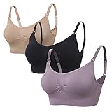 BAOMOSI Women's Maternity Nursing Bras Seamless Push up Wireless Underwear