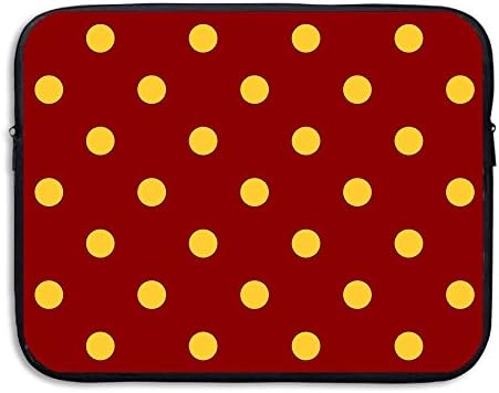 Business Briefcase Sleeve Yellow Spots Dark Red Picture Laptop Sleeve Case Cover Handbag For 13 Inch Macbook Pro / Macbook Air / Asus / Dell / Lenovo / Hp / Samsung / Sony / Women &amp; Men