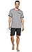 Suntasty Men's Summer Sleepwear Striped Short Sleeve Pajama Shorts and Top Set(Grey,XL,1004M)