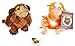 BUNDLE of Plush Ludo and Firey Figures from the Labyrinth Movie Plus a Bonus Treasure Chest Button