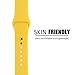 Apple Watch Band - FanTEK Soft Silicone Sport Style Replacement iWatch Strap for Apple Wrist Watch 42mm Models S/M Size (Yellow)