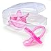 Chicco PhysioForma 100% Soft Silicone One Piece Pacifier for Babies Aged 16-24 Months | BPA & Latex Free | Reusable Sterilizing Case | Pink, 2pk