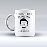 I´m a Simple Man. I Like Pretty Dark-haired Women, and Breakfast Food - Quote Inspiration Ron Swanson - Ron Swanson Quotes From Parks & Recreation - Coffee Mug - Crazy Mug - Gift Mug - Gift- Funny Coffee Mug - Unique Coffee Mug - Drink Mug - Coffee Mug - White Mug - This a Perfect Gift