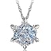 Comelyjewel Stockton Women Necklace Creative Hexagonal Snowflake Shape Crystal Necklace Pendant Women Clavicle Chain Jewelry Accessories