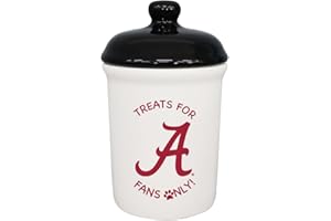 The Memory Company | Licensed NCAA Treats for Team Fans Only Ceramic Pet Treat Canister