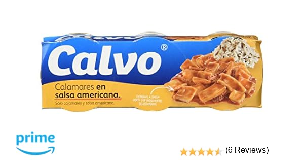 Calvo Calamares en Salsa Americana - Paquete de 3 x 80 g - Total ...